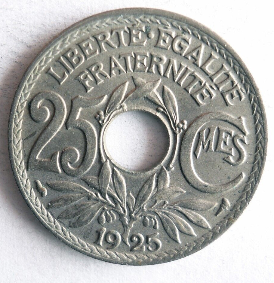 1925 FRANCE 25 CENTIMES - High Quality Coin -  - Bin #407