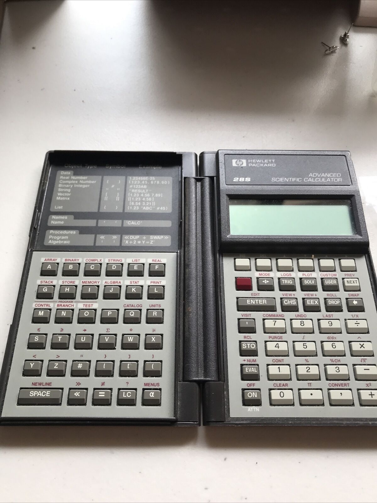Vintage Hewlett Packard HP 28 S Advanced Scientific Calculator FOR PARTS Only