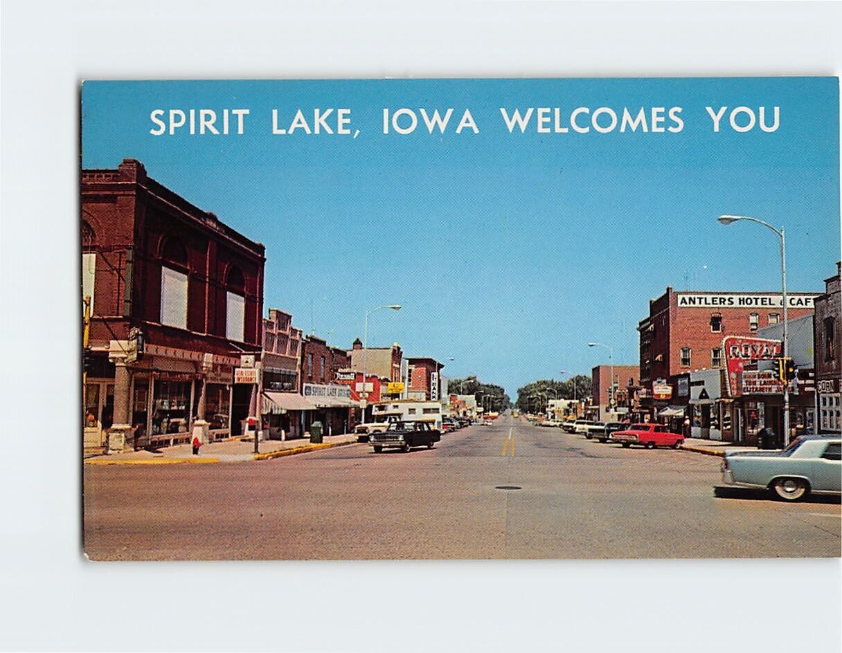 Postcard Spirit Lake Iowa Welcomes You USA North America