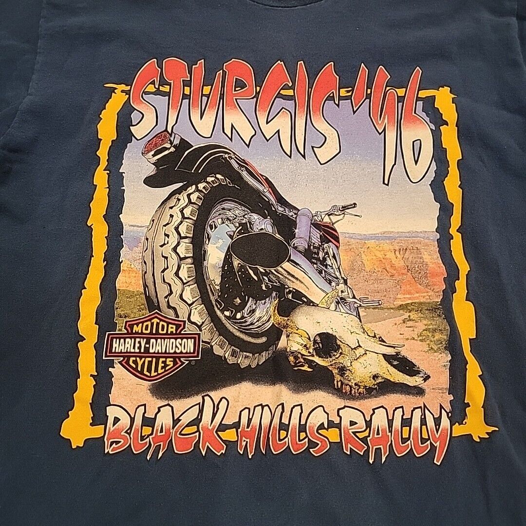Vintage Harley Davidson Shirt Sturgis 1996 Mens Large USA Rally