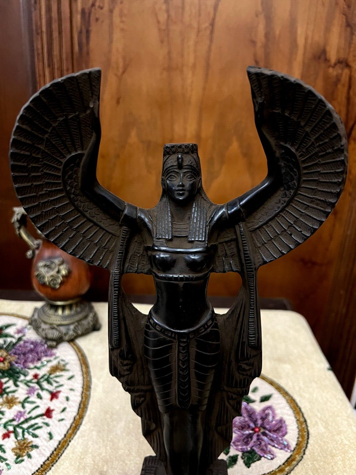Winged Isis Statue from Egyptian Stone , Egyptian Goddess Statue