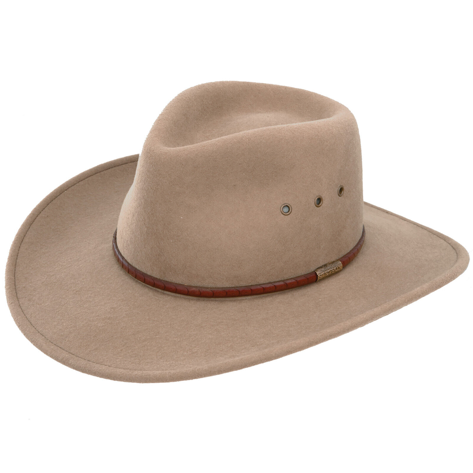 Stetson Moab Outdoor Collection Crushable Wool Hat Mushroom 3 1/4\