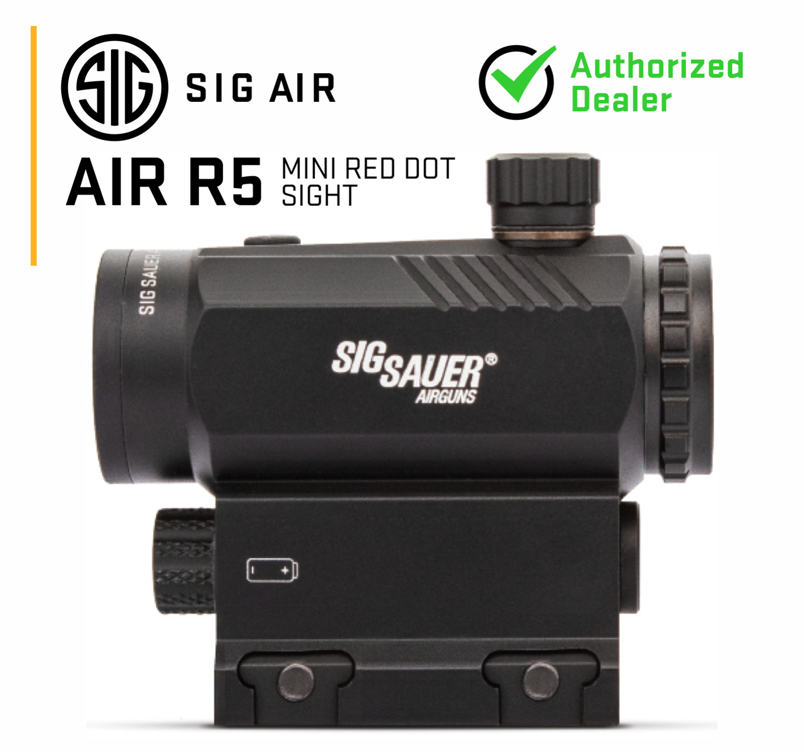 Sig Sauer Air  R5 Mini Red Dot Sight 1x20mm Picatinny Rail Mount Black