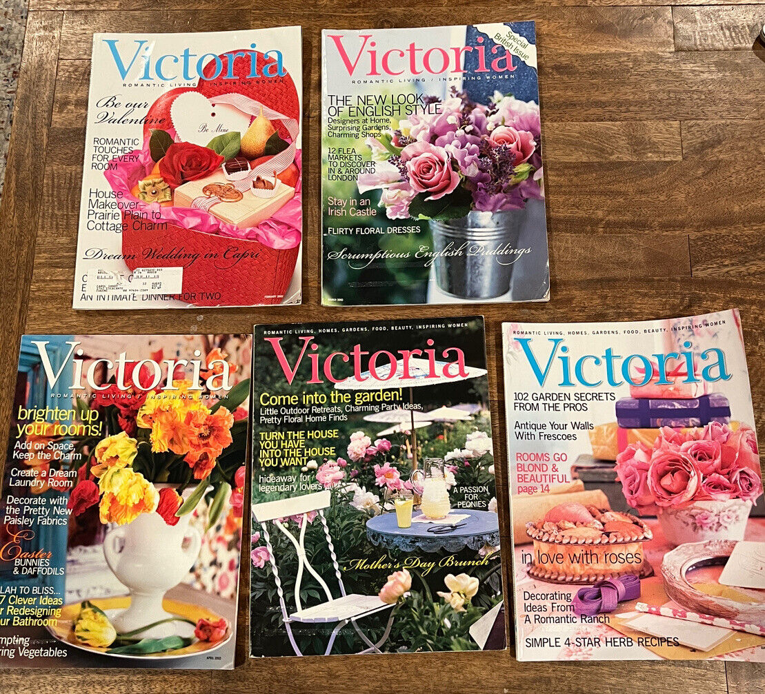 LOT of 5 VICTORIA Magazines Romantic Living Inspiring Women 2003