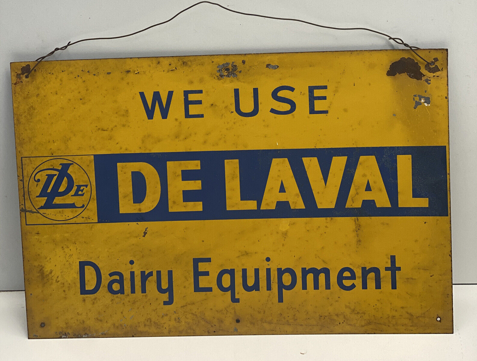 OLDER  DE LAVAL  dairy equipment sign advertising farm milk farming agriculture