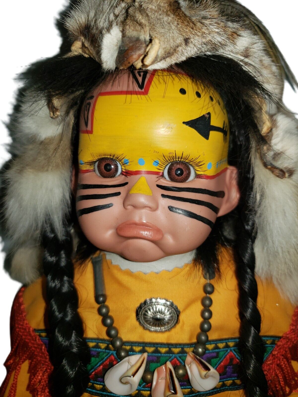 Vintage Native American Indian Baby Doll 15\