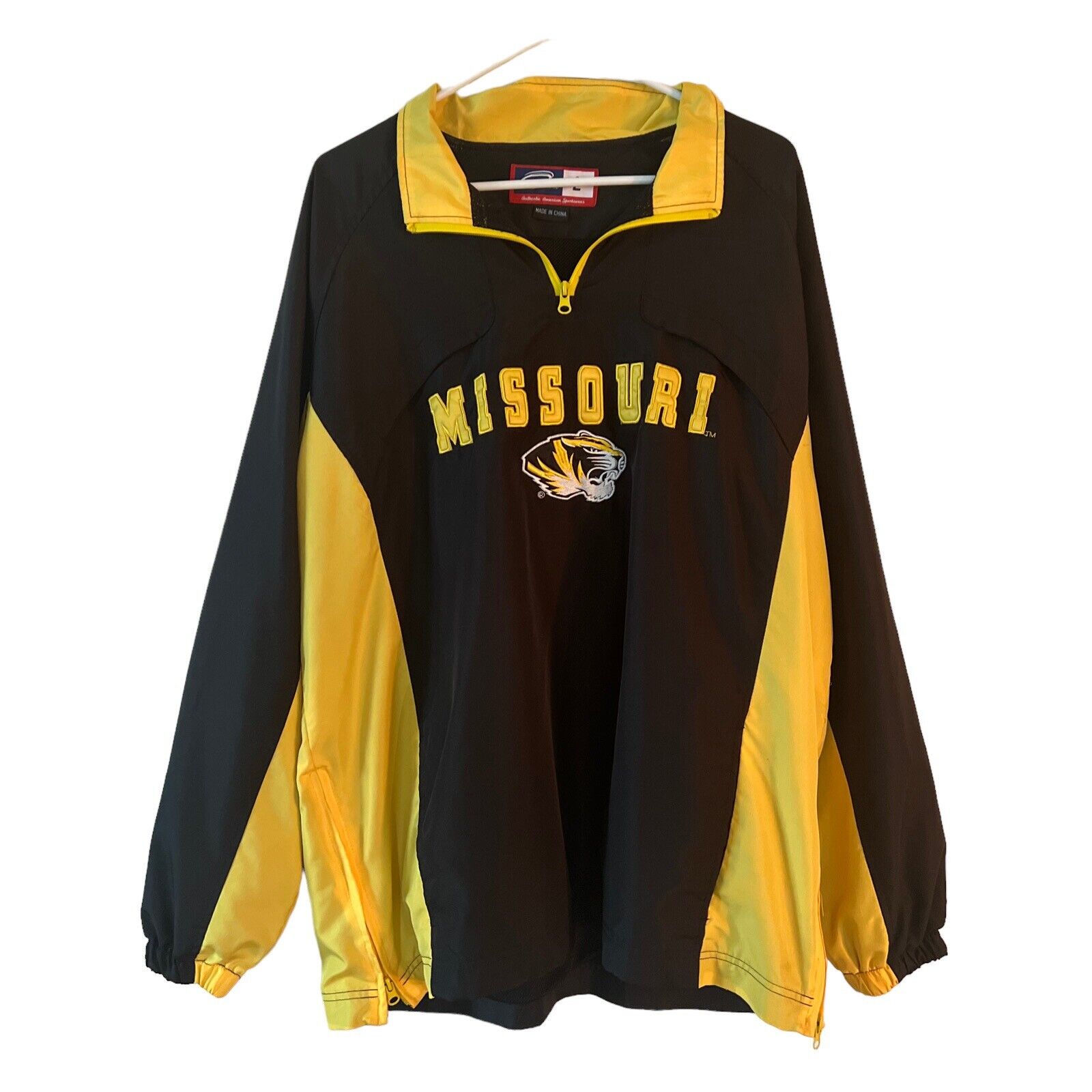 Vintage Missouri Tigers Lightweight Size L Black Sports Pullover Crewneck