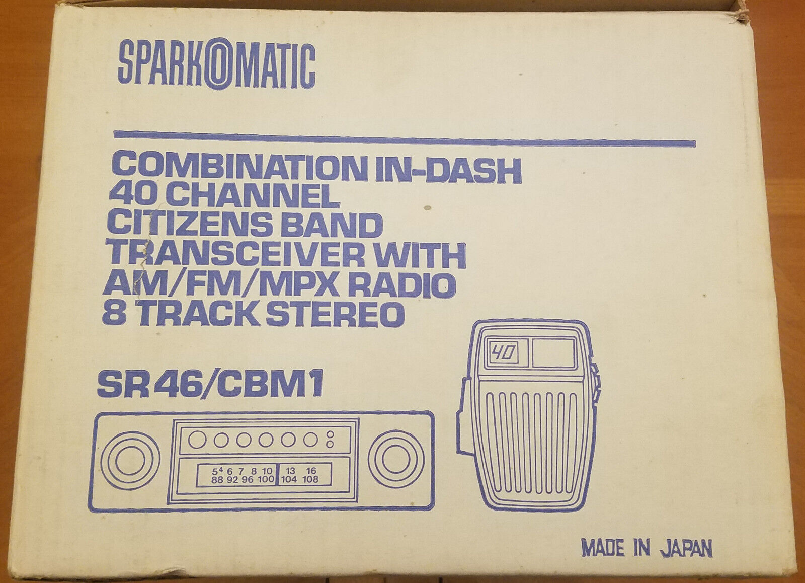 Sparkomatic SR-46  8 Track AND CBM1 CB Car Stereo Combo Pack - Brand New Vintage