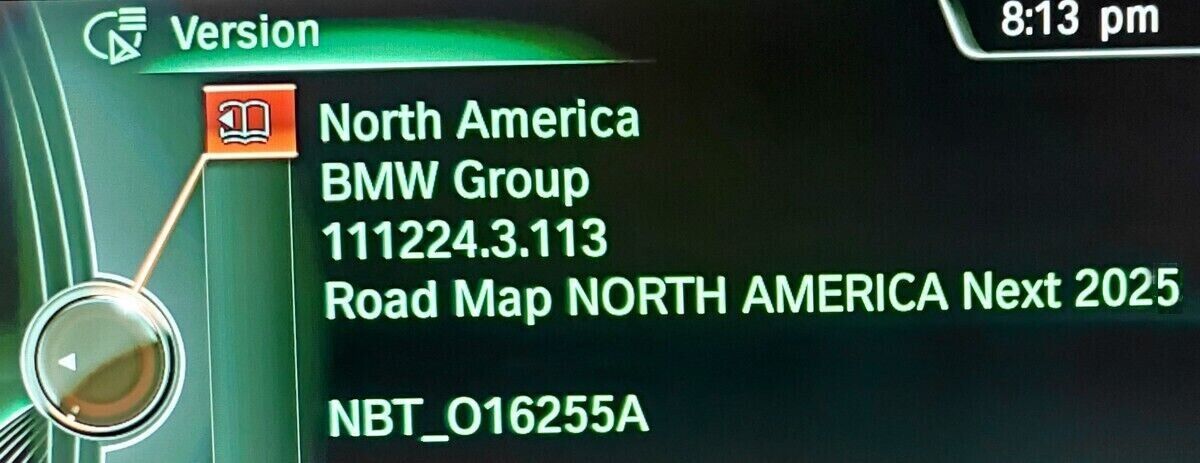 Original BMW North America Next 2025 MAP Navigation update data include FSC code