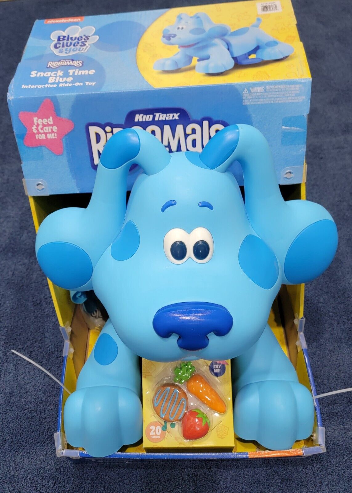Blue\'s Clues Rideamals Snack Time Interactive Ride-On Toy by Kid Trax BRAND NEW