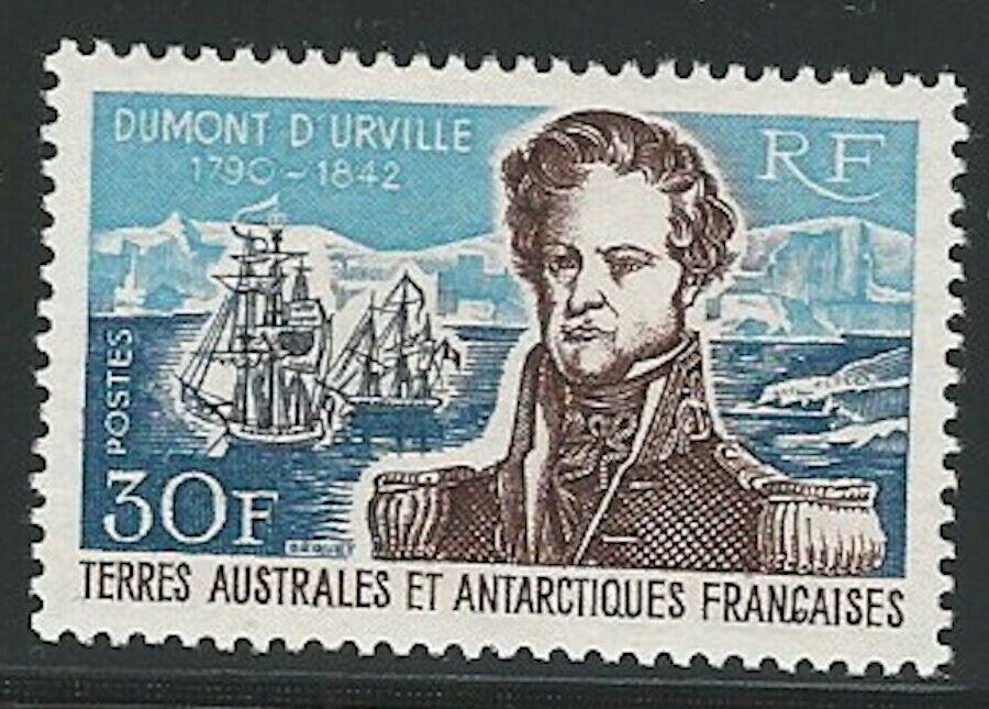 French Southern Antarctic Terr., Scott #30, 30f, Mint, L.H., Very Fine