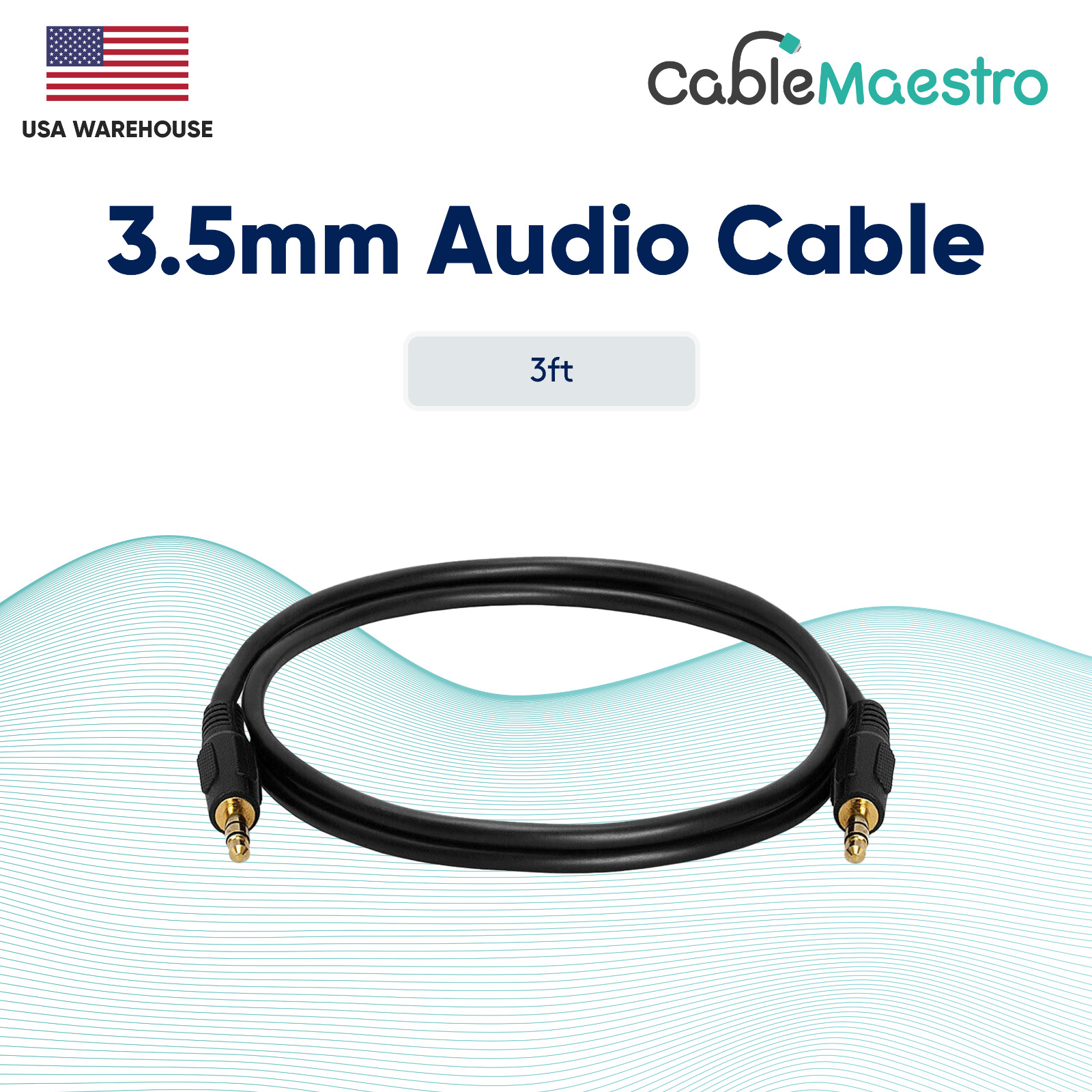 3.5mm AUX Cable Audio Headphone Male to Male 1/8\