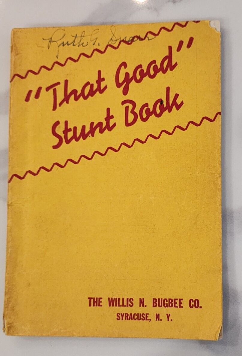 Vintage 1941 Popular Books By Willis Bugbee That Good Stunt Book 