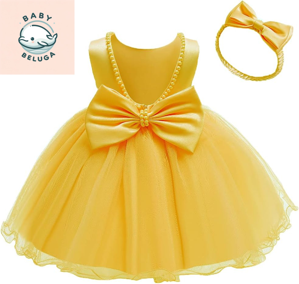 6M-6T Baby Backless Pageant Dress Toddler Girls Tutu Gown Flower Dresses with He