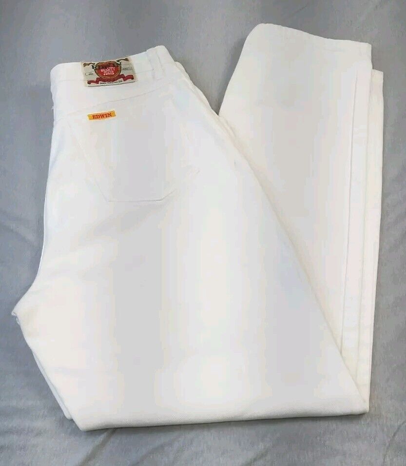 Vintage Edwin Jeans Men\'s Size 32 X 32 White Denim \'90s Y2K Made In Japan