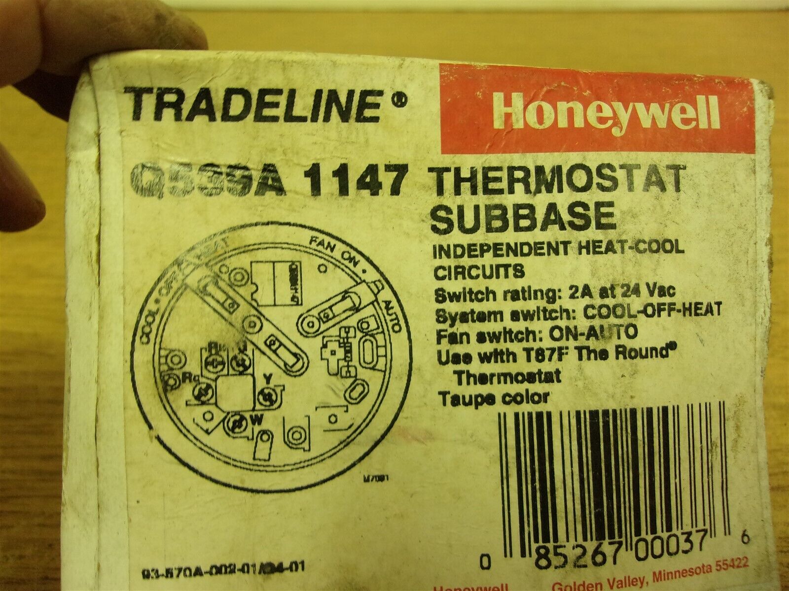 NEW Honeywell Q539A 1147 Thermostat Subbase   *FREE SHIPPING*