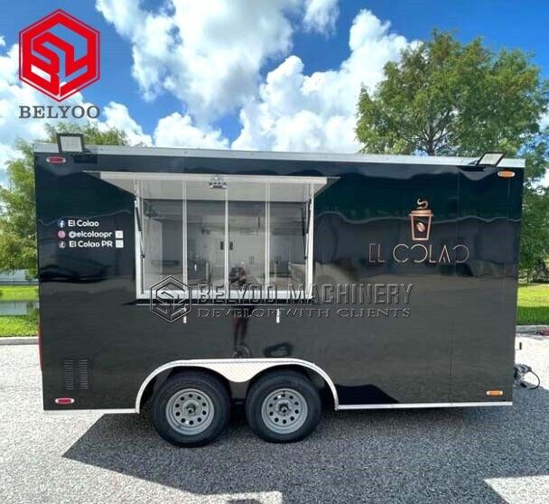 Custom Mobile Food Truck Suitable for Pizza Burger Hotdog Coffee Vending Trailer