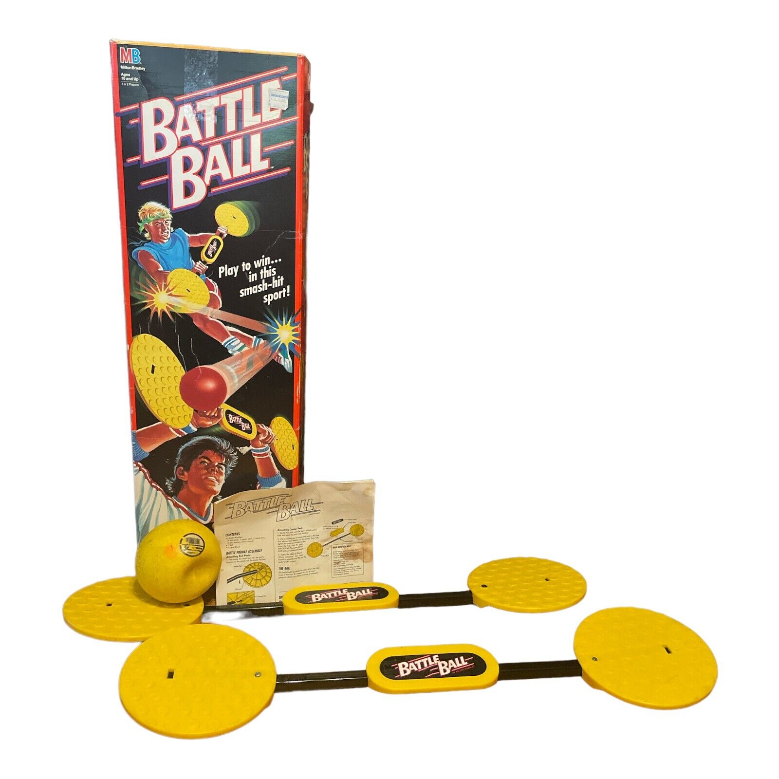 Vintage Battle Ball Milton Bradley 1990 Hasbro Canada Rare Toy With Box and Ball