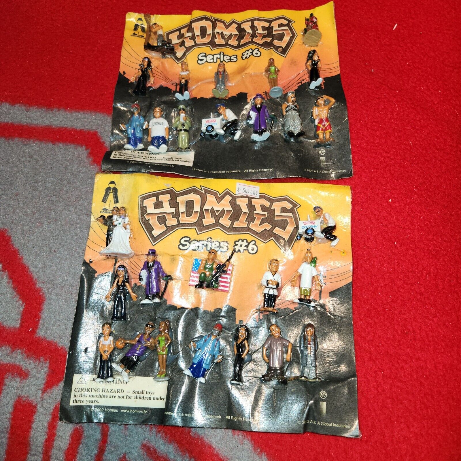 NEW on card Vintage Homies series 6 lot of 2 packs, total of 28 figures