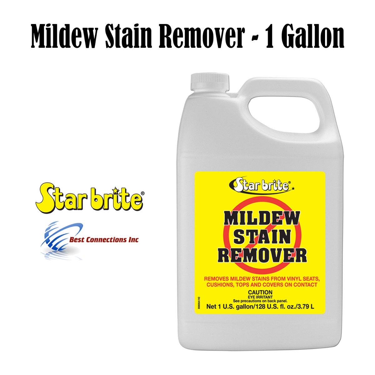 Starbrite 1 Gallon Mildew Stain Remover Fiberglass, Vinyl, Plastic Surface 85600