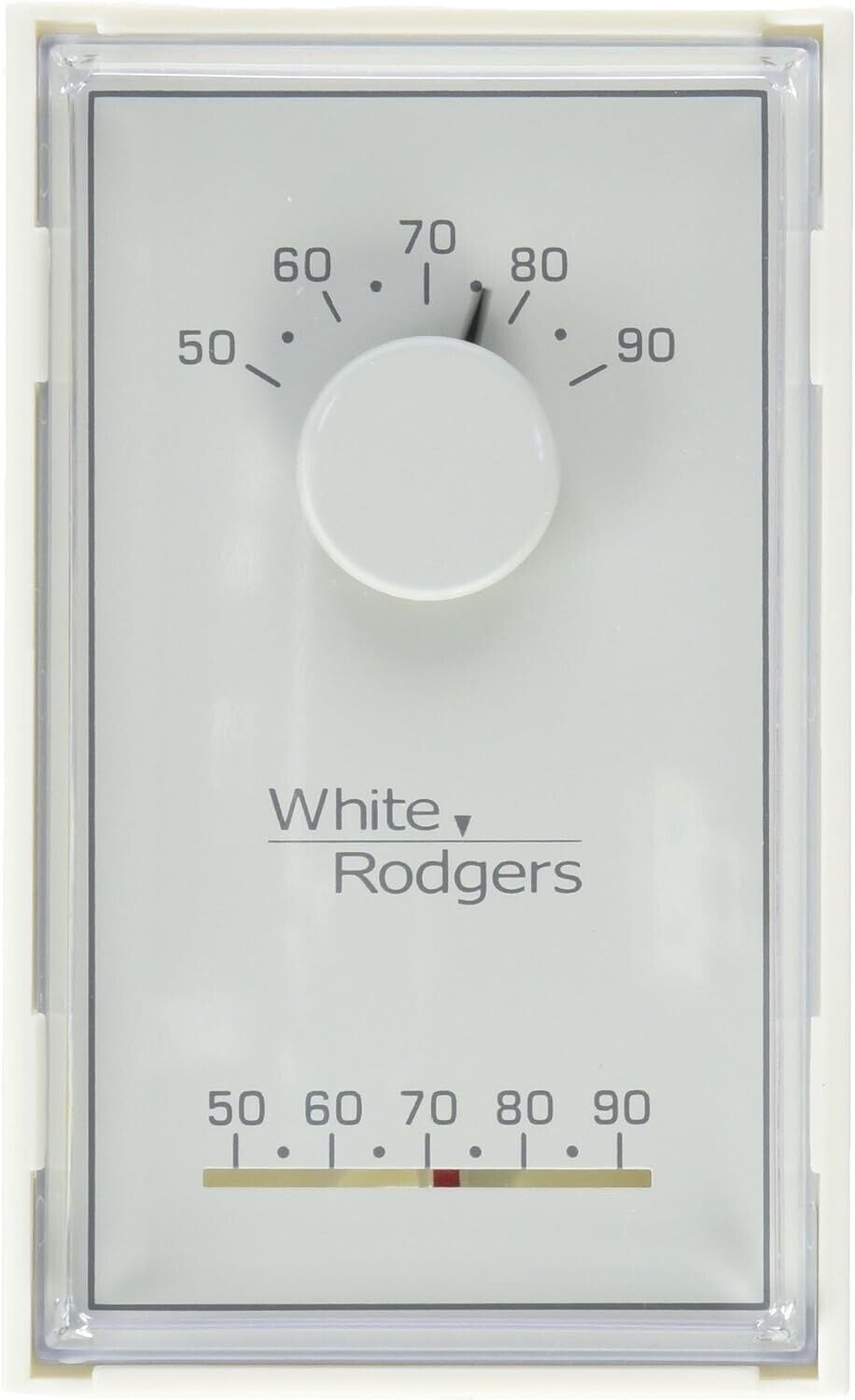 Emerson White-Rodgers 1E56N-444 Low V Mechanical Thermostat, 50-90F, White