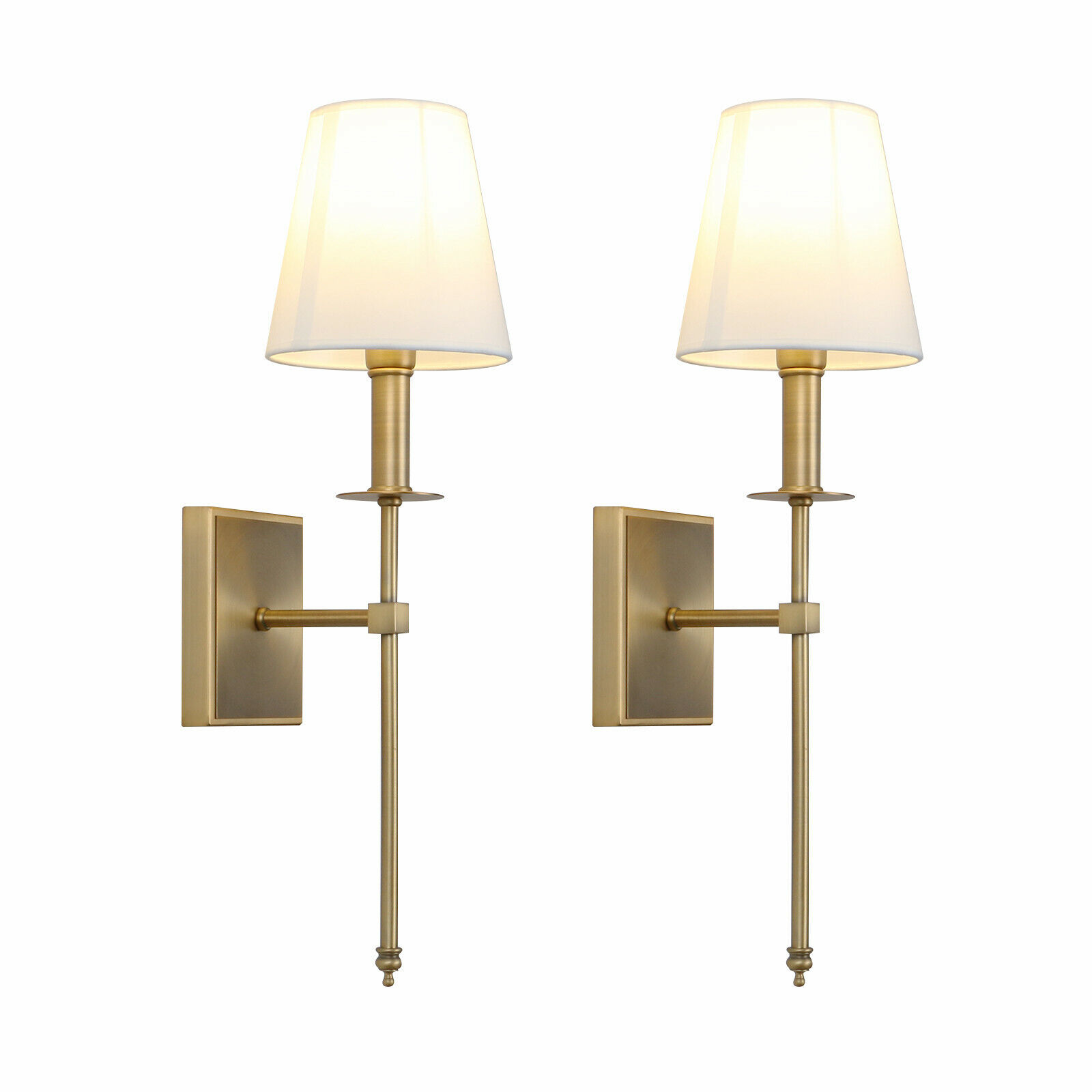 Pair Modern Industrial Edison Bedside Antique Wall Light Sconce Cloth Shade
