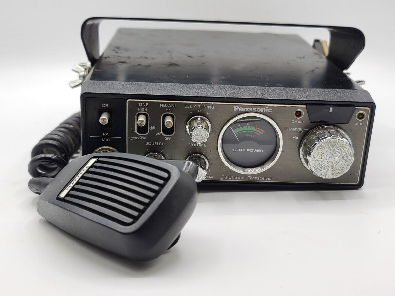 Vintage Panasonic RJ-3200 CB Radio 23 Channel Transceiver w/Mic and Bracket