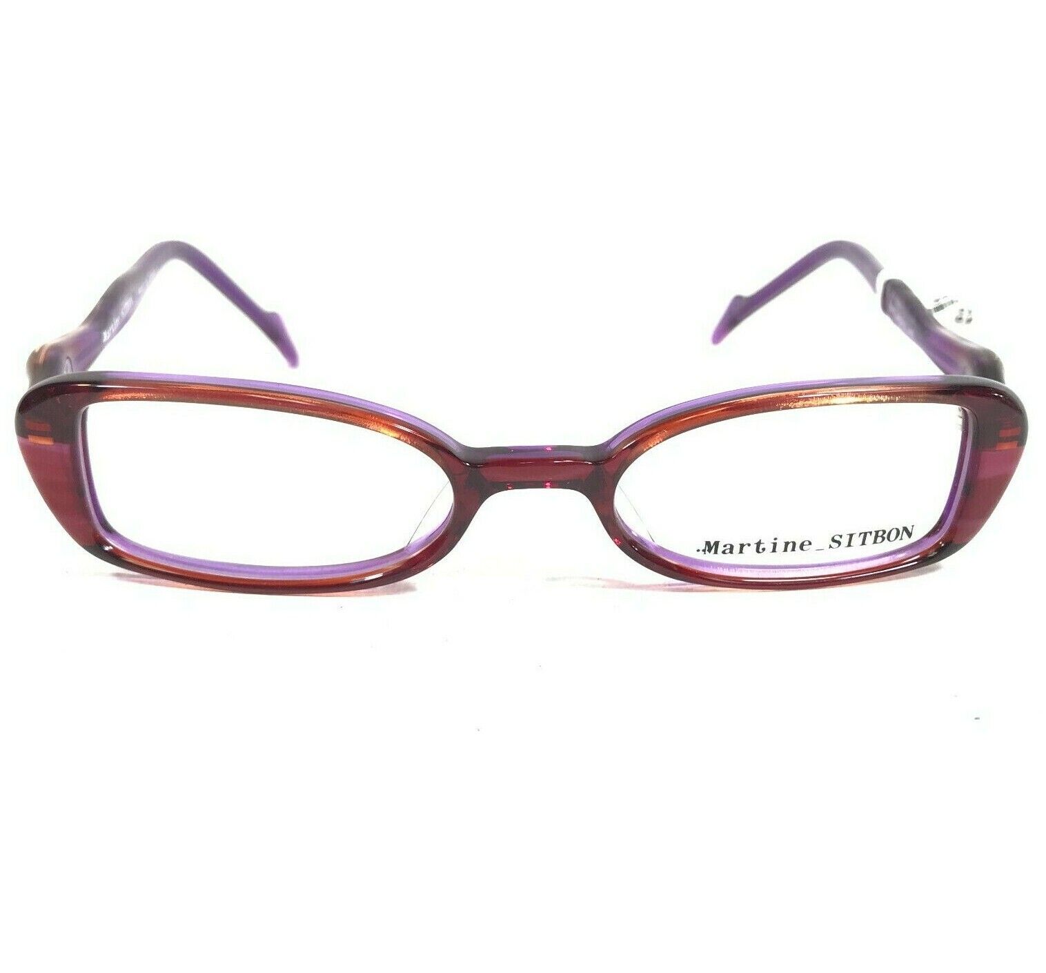 Martine Sitbon 6241 Eyeglasses Frames Clear Purple Red Rectangular Cat Eye 143