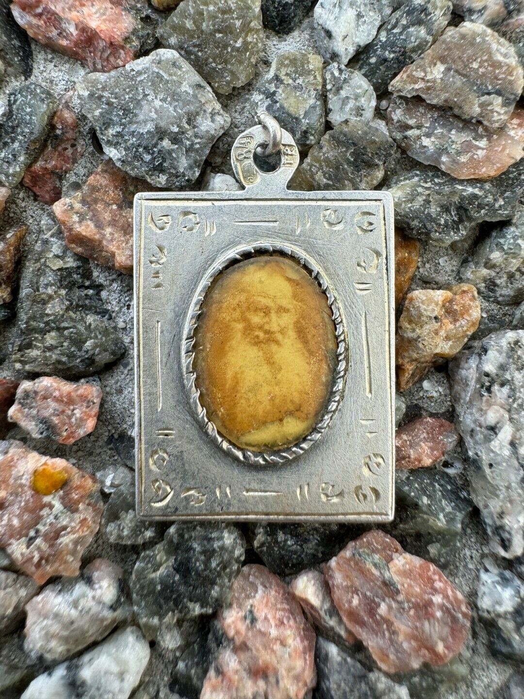 Rare Small Antique Imperial Russian Sterling Silver 84 Jewelry Pendant