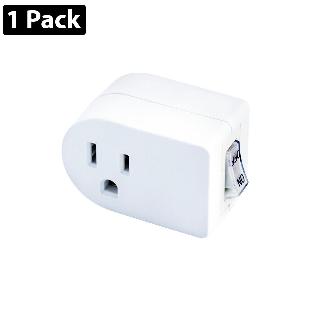 Wall Tap Power Switch Electrical Outlet Control Plug In On/Off LED Light 3 Prong