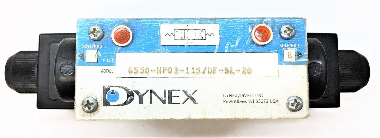 DYNEX/RIVETT High-Pressure Solenoid Valve 6550-HP03-115/DFSL-20 NOS