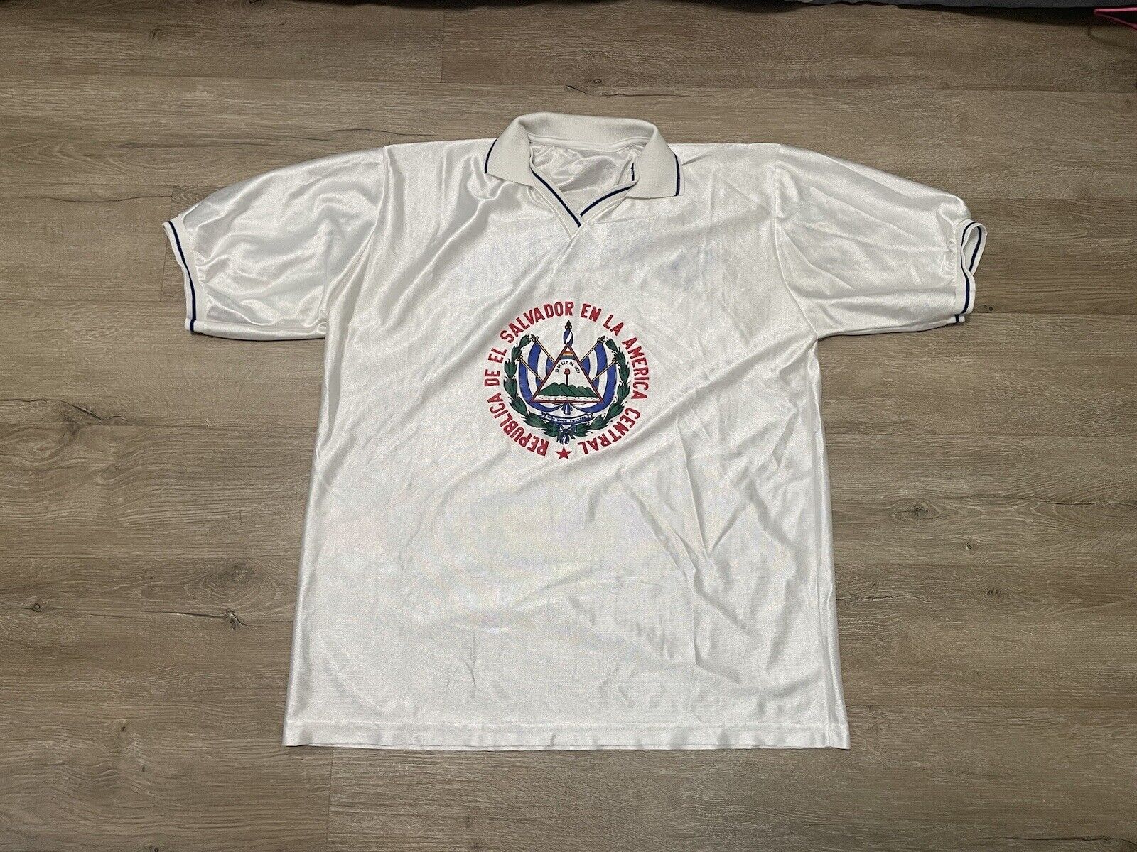 RARE Vintage 90s El Salvador Men’s Sz XL White Soccer Futbol Jersey Shirt