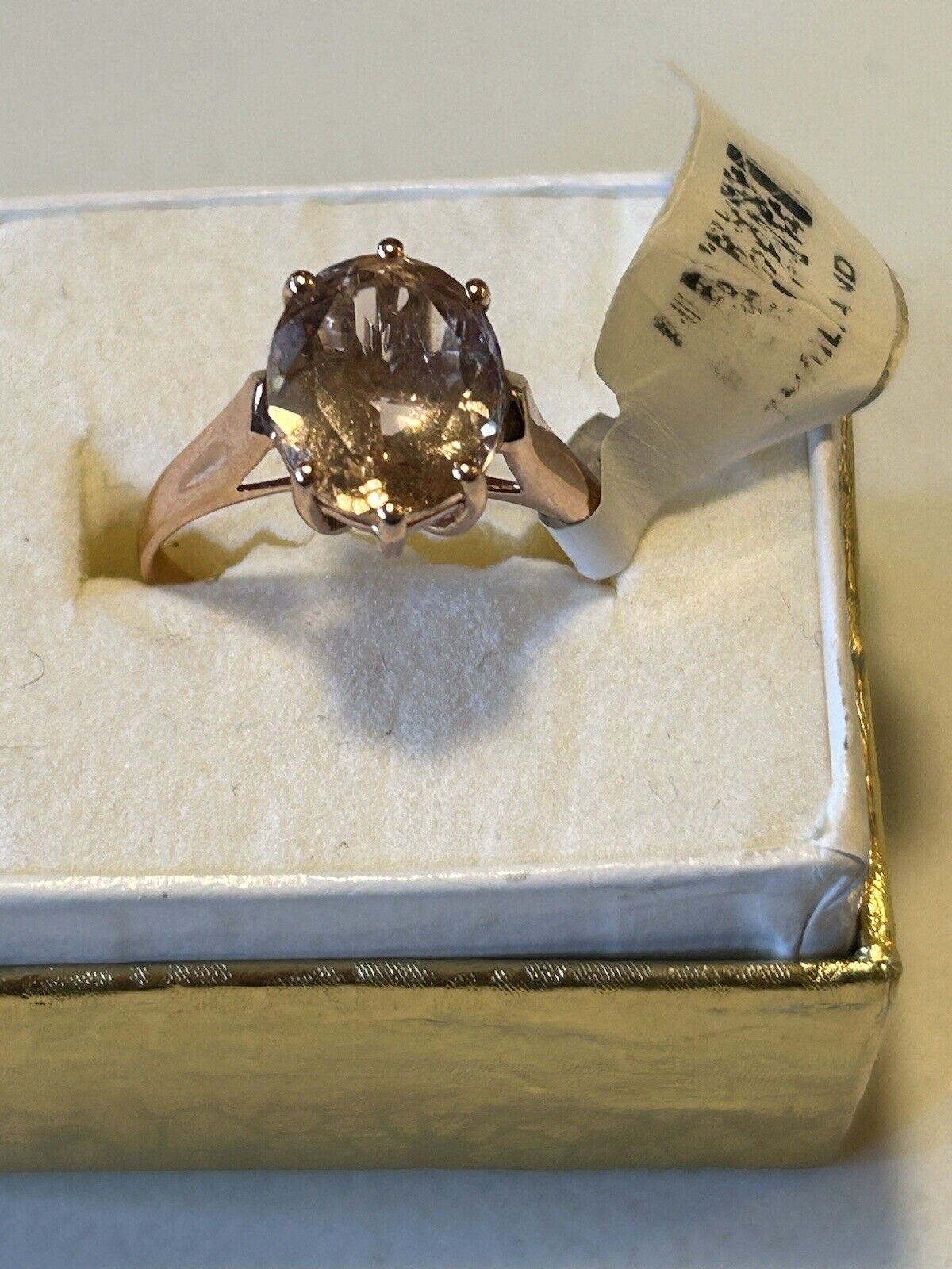 Stunning Solid 14k rose gold ring Citrine