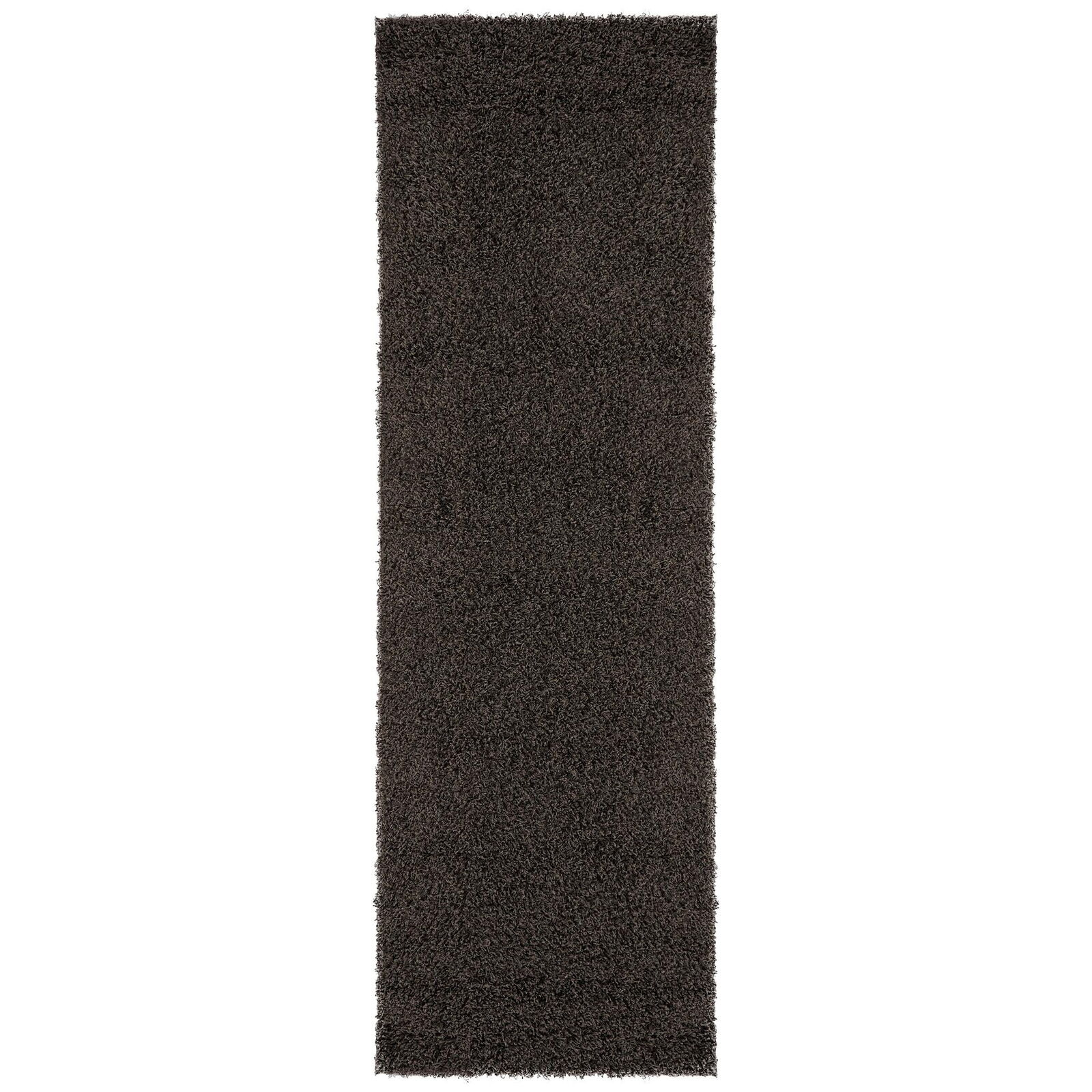 Softy Non-Slip Rubberback Solid 2x6 Soft Indoor Runner Rug, 2\' x 6\', Black