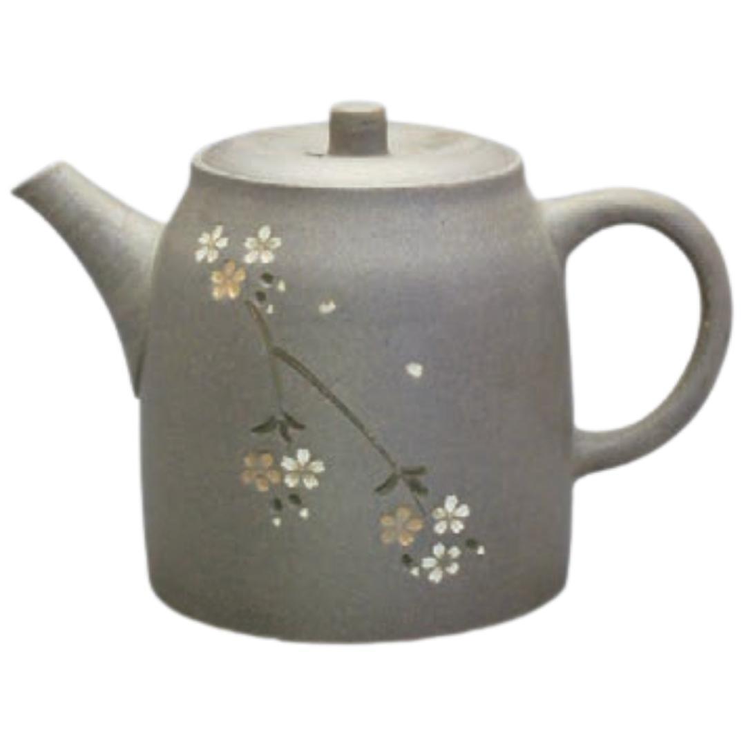 Teapot Kyusu Tokoname - SEIHO - Gray - 140 ml cc - Ceramic Mesh - Sakura