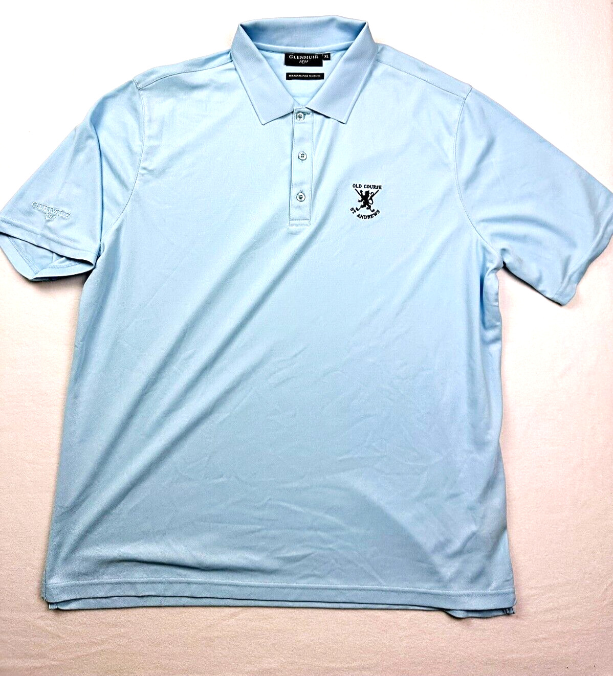 Old Course St Andrews Glen Muir 1891 Mens Polo shirt size XL Blue Golf