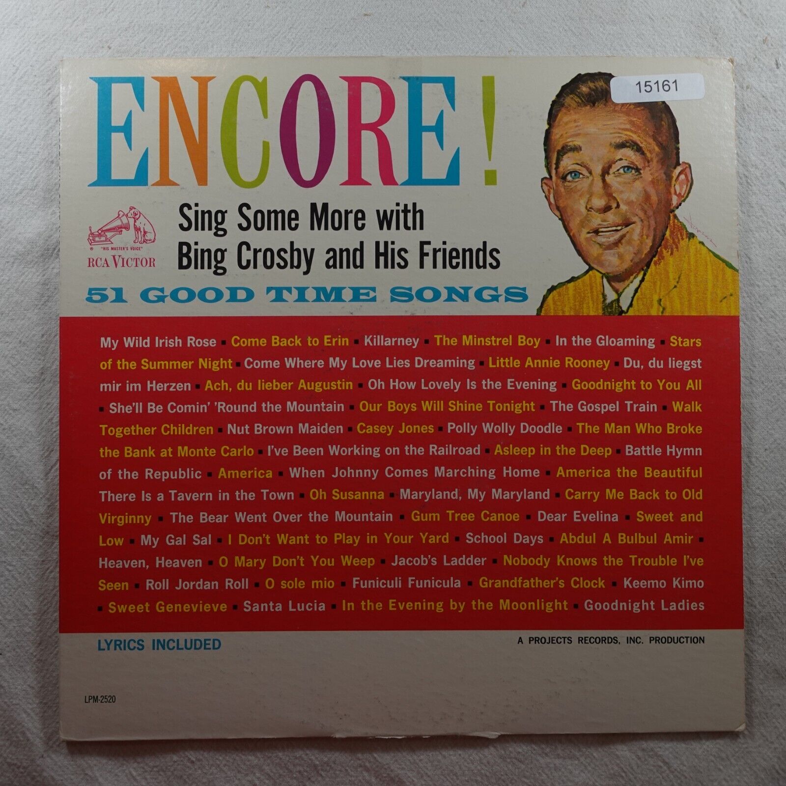 Bing Crosby And His Friends Encore Sing Some More With   Record Album Vinyl LP