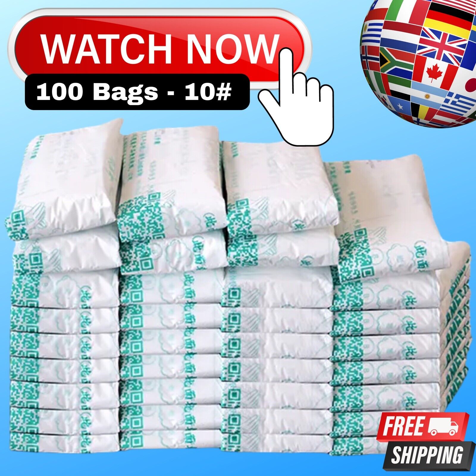 #10 - ( 100 Pack ) NEW - Mini Foam Handy Bags Not Instapak Shipping Cushion Bag