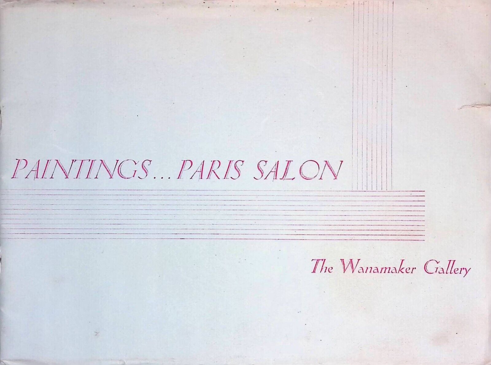 RARE  PAINTINGS...PARIS SALON - JOHN WANAMAKER GALLERY - PHILADELPHIA - 1931