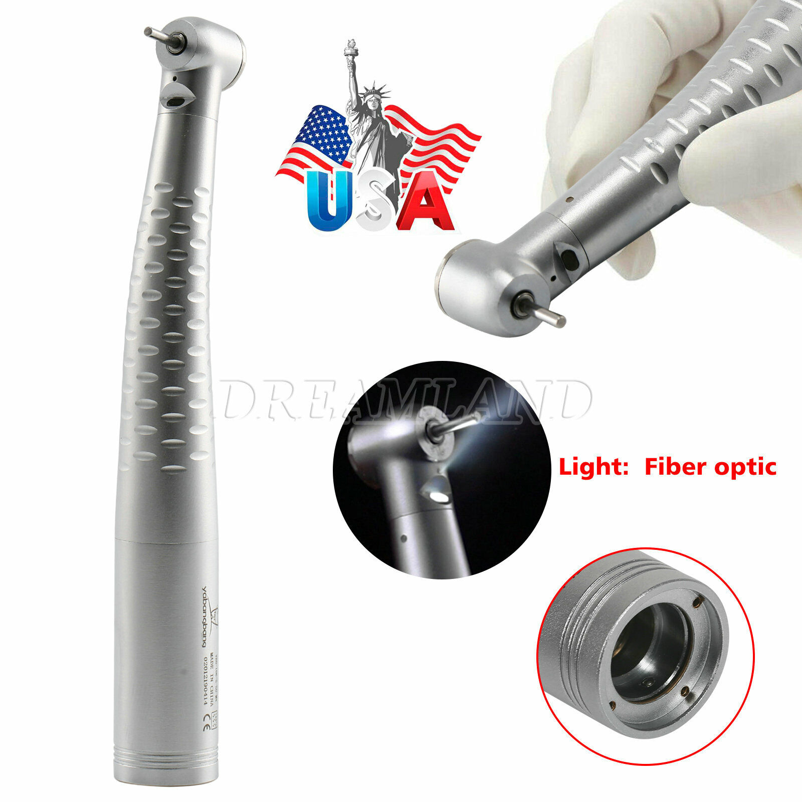 Dental Fiber Optic LED High Speed Handpiece / LED Quick Coupler 4/6 Hole For KaV
