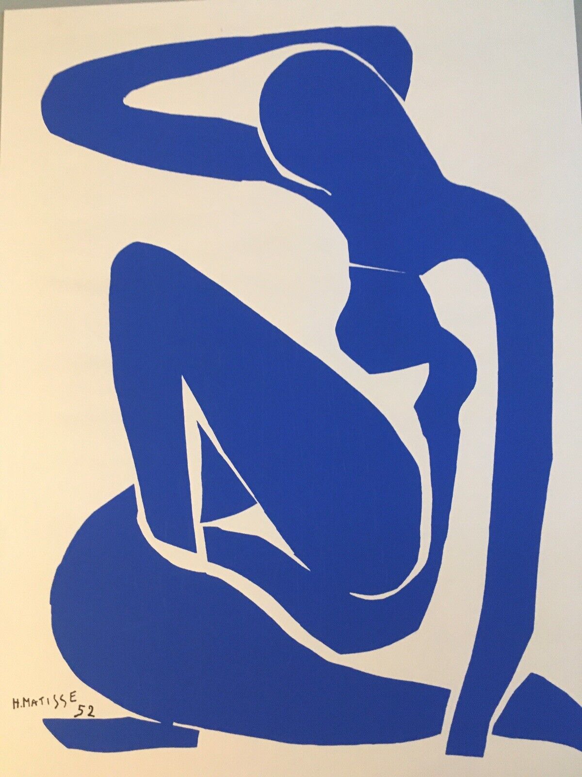 Very Pretty Serigraphy Henri Matisse 1971 Woman Blue Art Fauvism