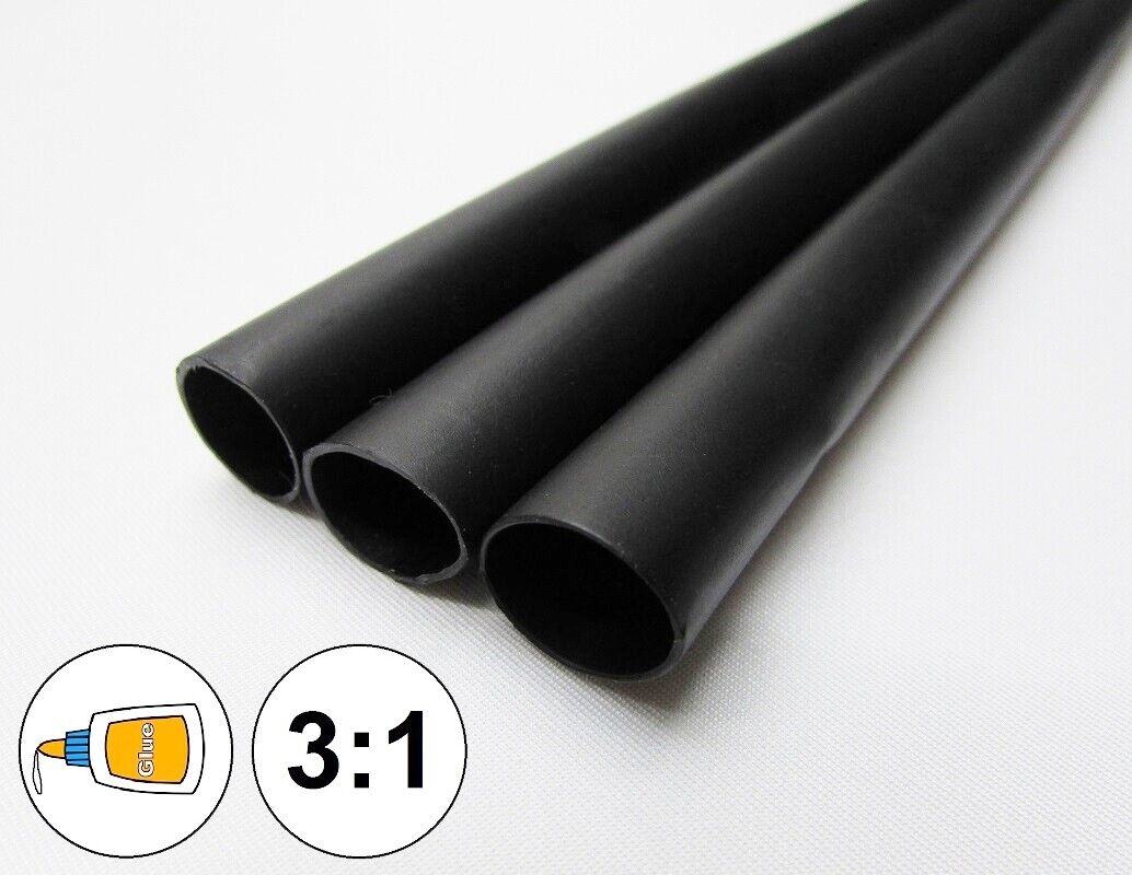 1 foot Heat Shrink Tube Lot 3:1 Adhesive Glue Dual Wall marine/to 12 inch