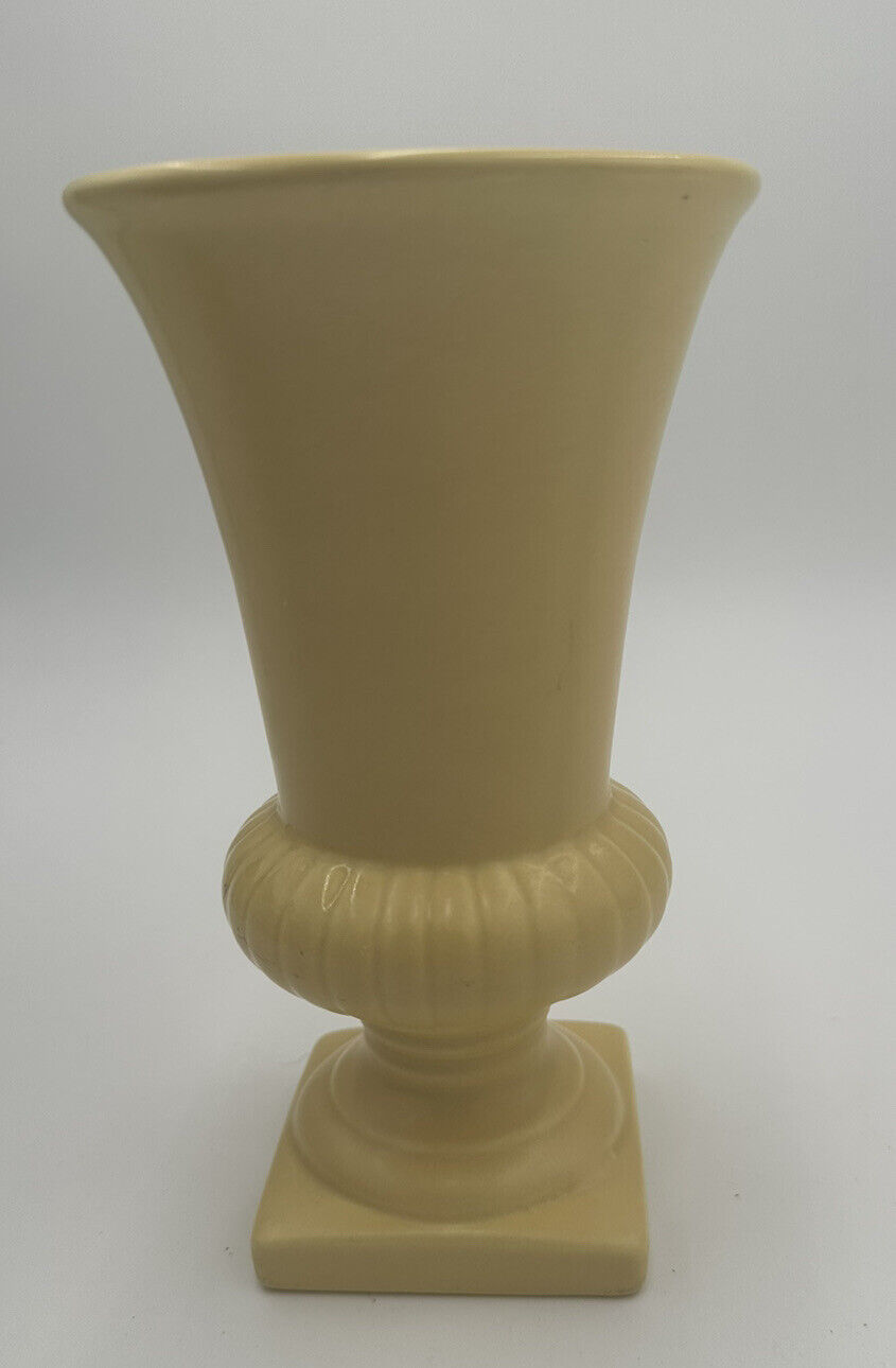 Red Wing Buttery Yellow Vintage Vase
