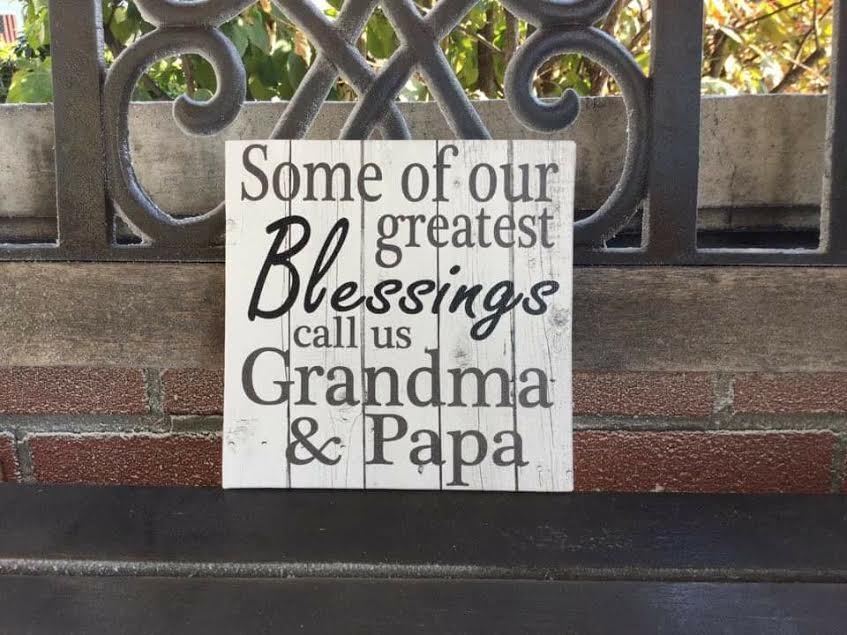 Grandparents Christmas Gift, Custom Canvas, Greatest Blessings, Mom or dad