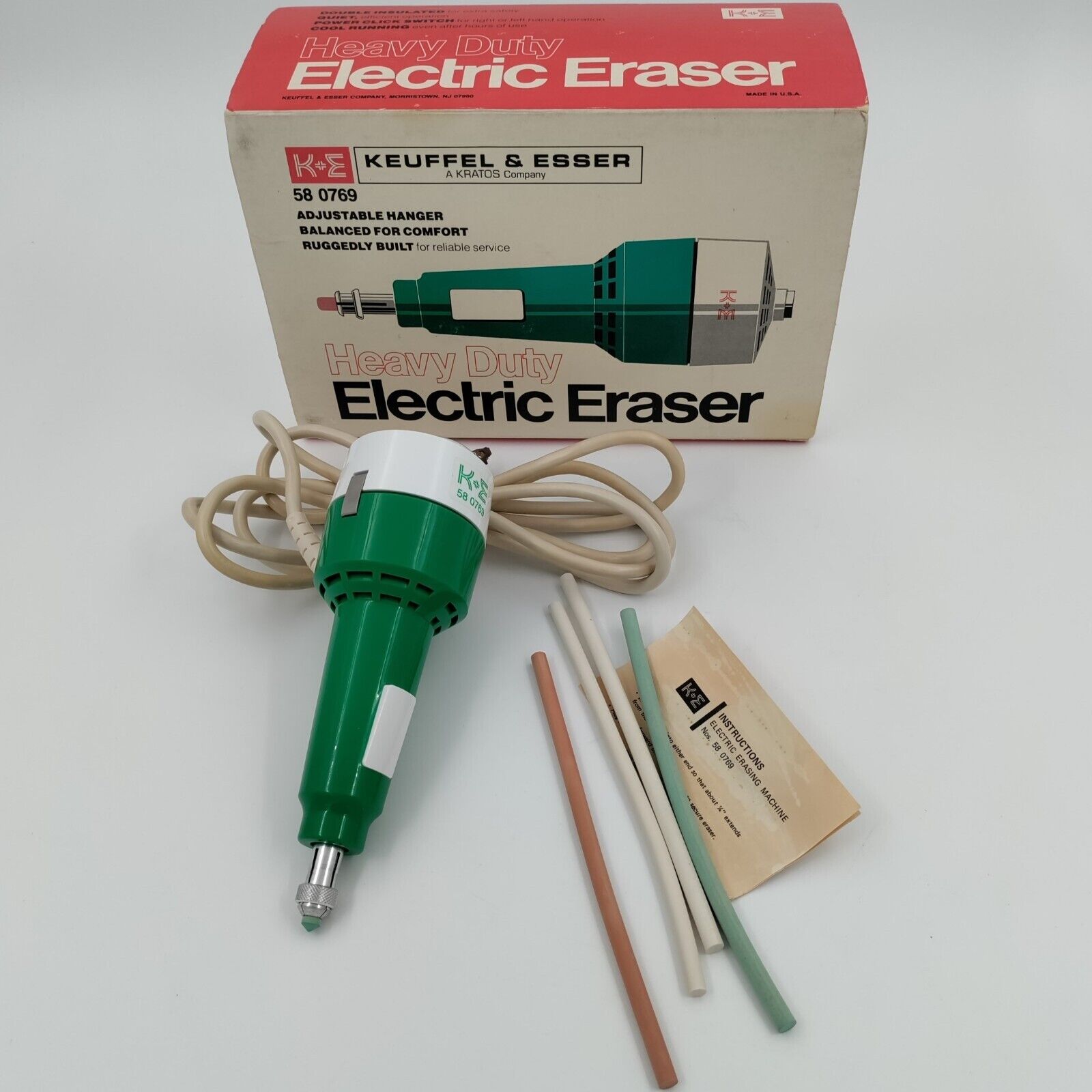 KEUFFEL & ESSER K&E Heavy Duty Electric Eraser Drafting 580769 - AWESOME COND.