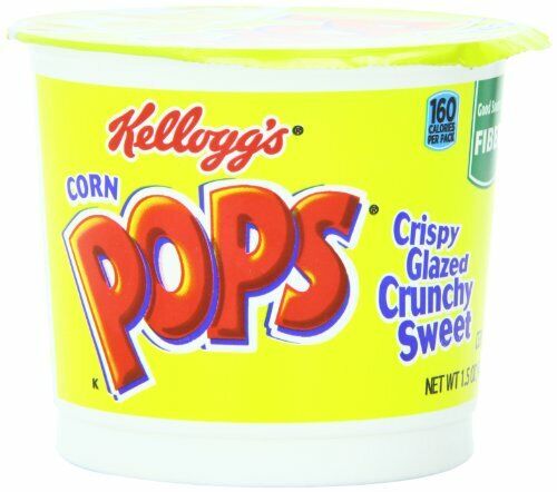 Kellogg\'s Corn Pops Breakfast Cereal, 1.5 Ounce Single Serve Cup, 6 Cups Total