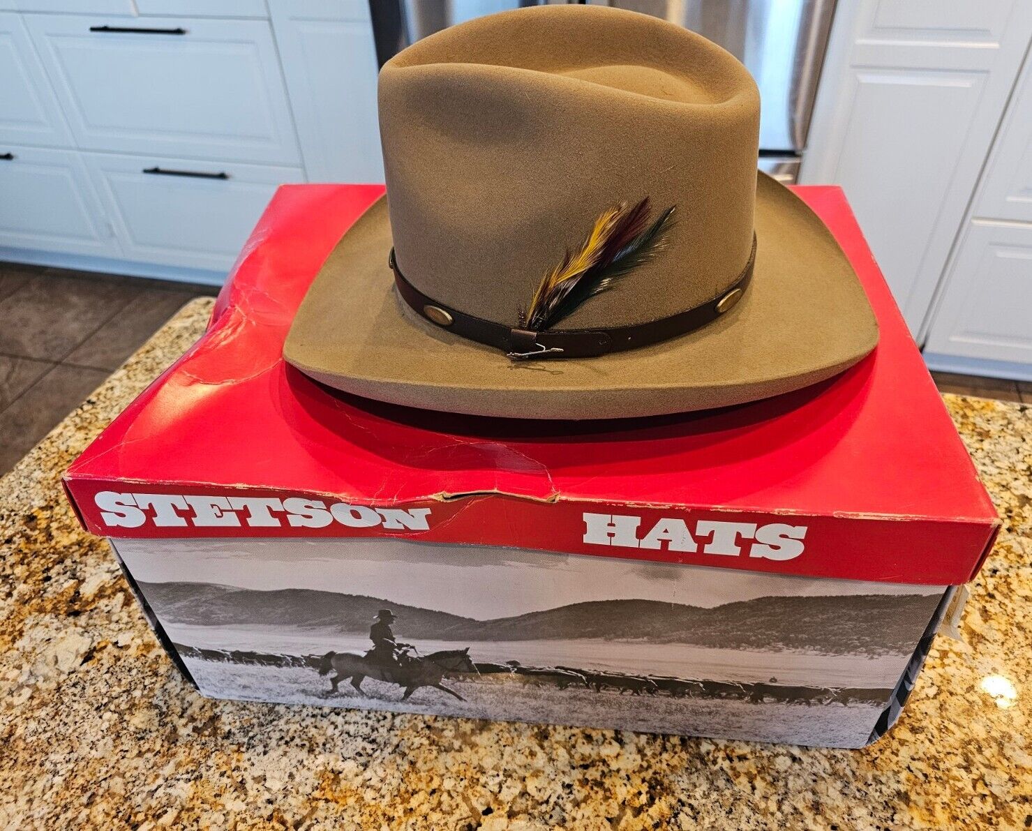 Vintage Stetson James Dean Cowboy Hat 4X Beaver size 7-1/8