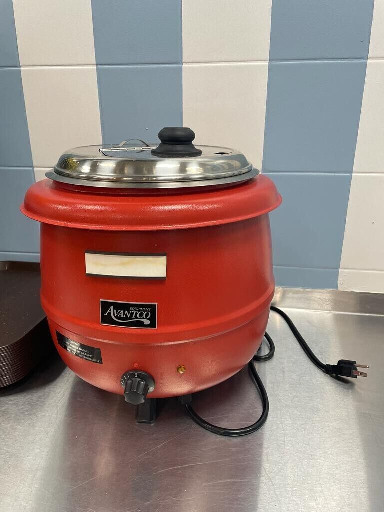Avantco S600RD 14 Qt. Red Soup Kettle Warmer - 120V, 600W (Rarely used).
