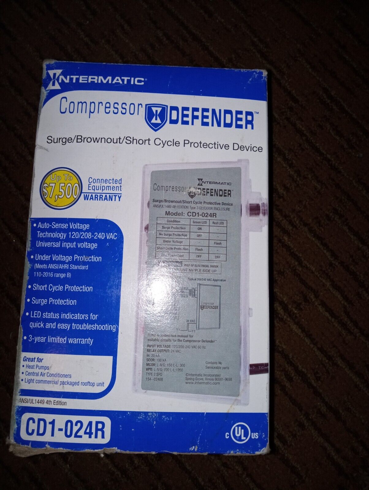 intermatic CD1-024R surge/brownout/short cycle protection device
