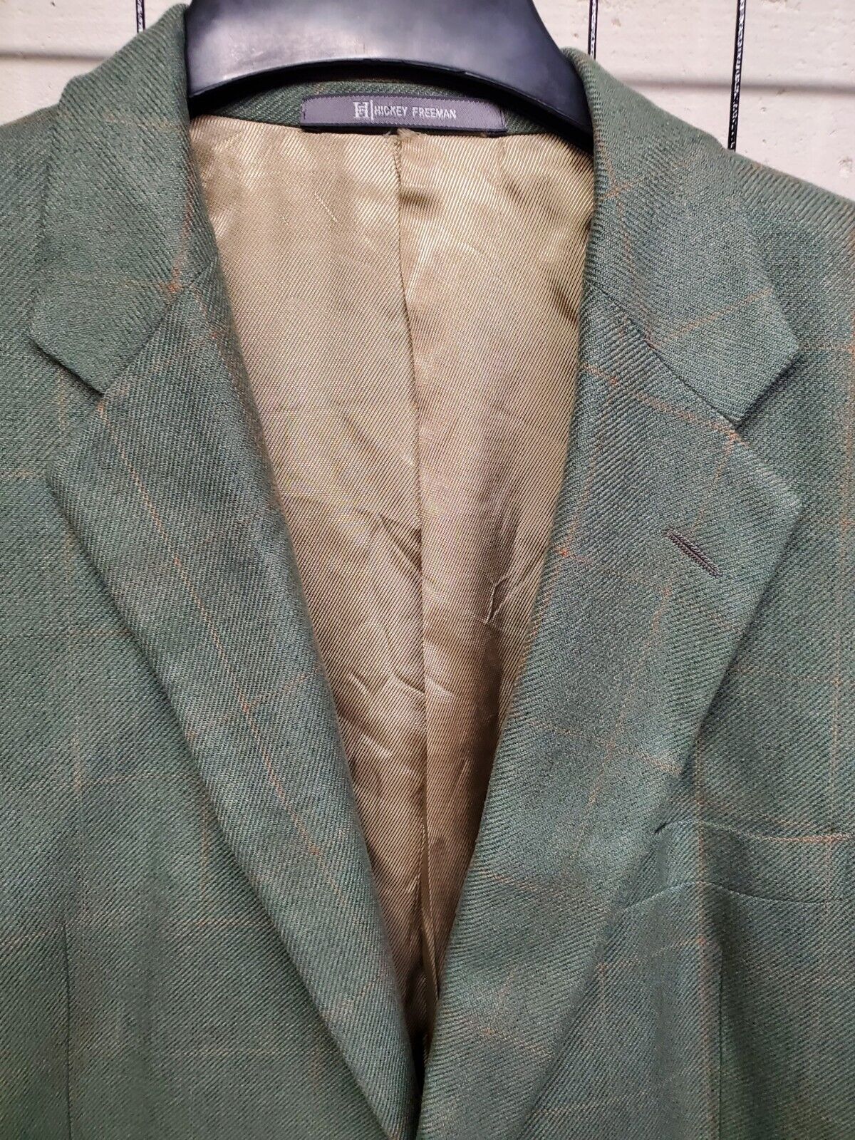 Hickey Freeman Mens Two Button Blazer Silk Wool Sport Coat Jacket Size 42R